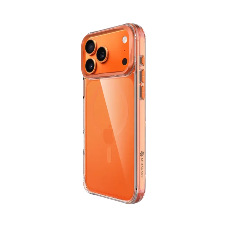 כיסוי ל-iPhone 17 Pro בצבע כתום דגם MIRAHOLD מבית Miracase