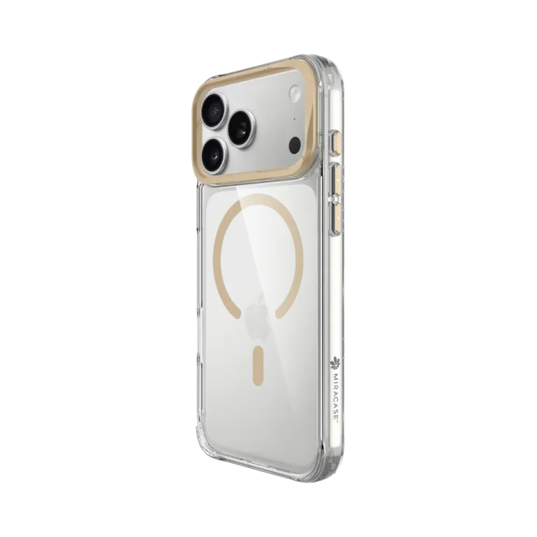 כיסוי ל-iPhone 17 Pro Max בצבע זהב דגם MIRAHOLD מבית Miracase