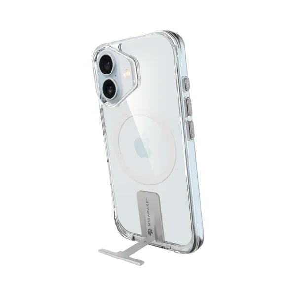 כיסוי ל-iPhone 17 בצבע שקוף-כסף דגם MiraKick מבית Miracase