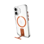 כיסוי ל-iPhone 17 בצבע שקוף-כתום דגם MiraKick מבית Miracase
