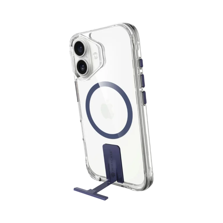 כיסוי ל-iPhone 17 בצבע שקוף-כחול דגם MiraKick מבית Miracase