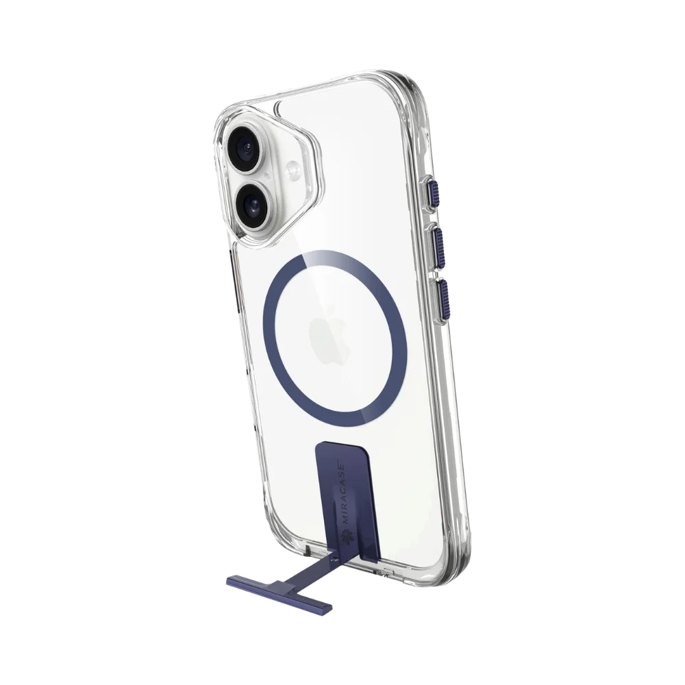 כיסוי ל-iPhone 17 בצבע שקוף-כחול דגם MiraKick מבית Miracase כיסוי ל-iPhone 17 בצבע שקוף-כחול דגם MiraKick מבית Miracase