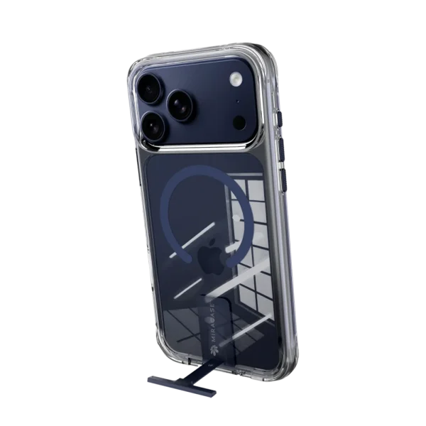 כיסוי ל-iPhone 17 Pro בצבע שקוף-כחול דגם MIRAKick מבית Miracase