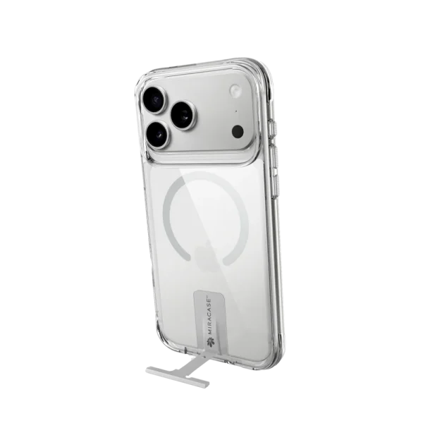 כיסוי ל-iPhone 17 Pro Max בצבע שקוף-כסף דגם MIRAKick מבית Miracase