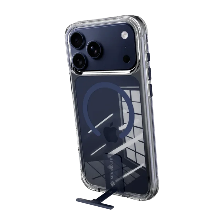 כיסוי ל-iPhone 17 Pro Max בצבע שקוף-כחול דגם MIRAKick מבית Miracase
