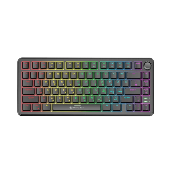 מקלדת מכנית חוטית MMCK300 עם כפתור שליטה ותאורת RGB מבית Miracase