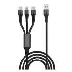 כבל סנכרון וטעינה 3 ב-1 USB to LIGHTNING Type-c x2
