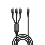כבל סנכרון וטעינה 3 ב-1 Type-c to LIGHTNING and Type-c 2x