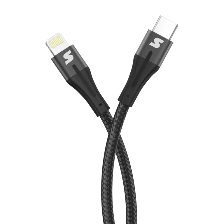 כבל שזור SILVER LINE Lightning to Type-C 1.2M