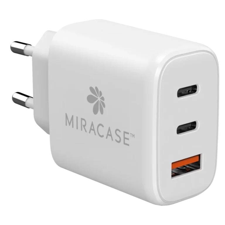 מטען קיר לבן דגם MWCM65PD הכולל כבל מבית MIRACASE