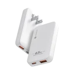 מטען קיר מהיר 65W בצבע לבן דגם MWC65W מבית MIRACASE
