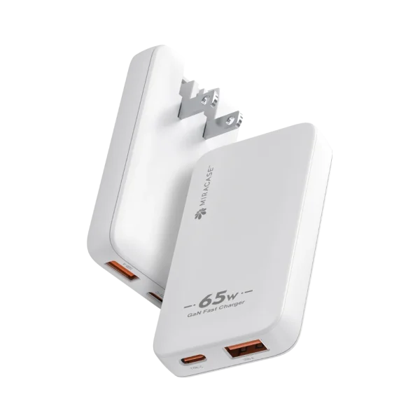 מטען קיר מהיר 65W בצבע לבן דגם MWC65W מבית MIRACASE