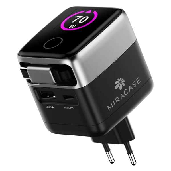 מטען קיר 70W + כבל USB-C דגם MWC70RC מבית Miracase