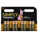 סט 8 סוללות DURACELL AA Simply