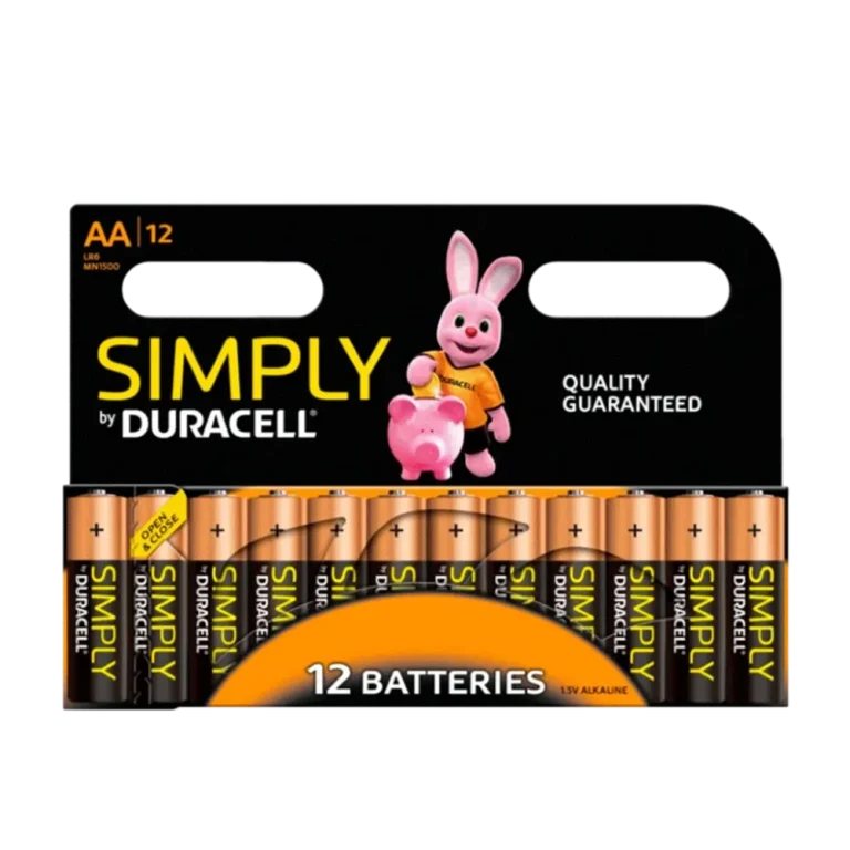 סט 12 סוללות Duracell Simply AA