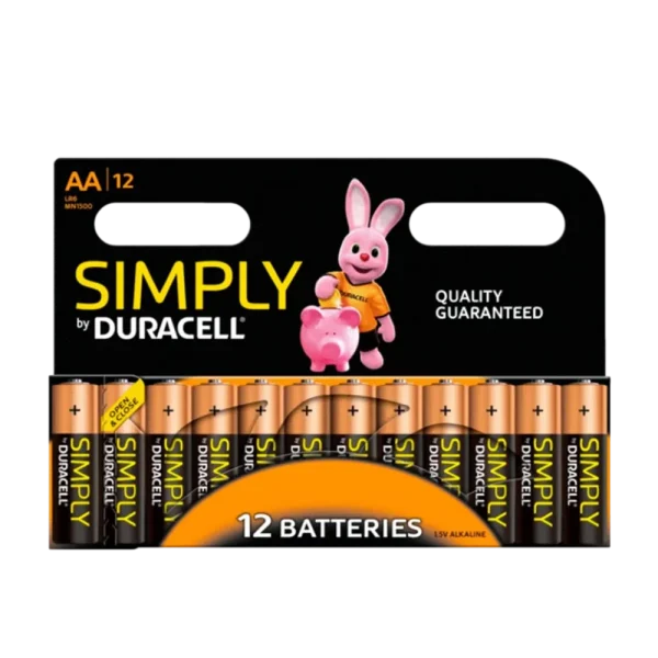 סט 12 סוללות Duracell Simply AA