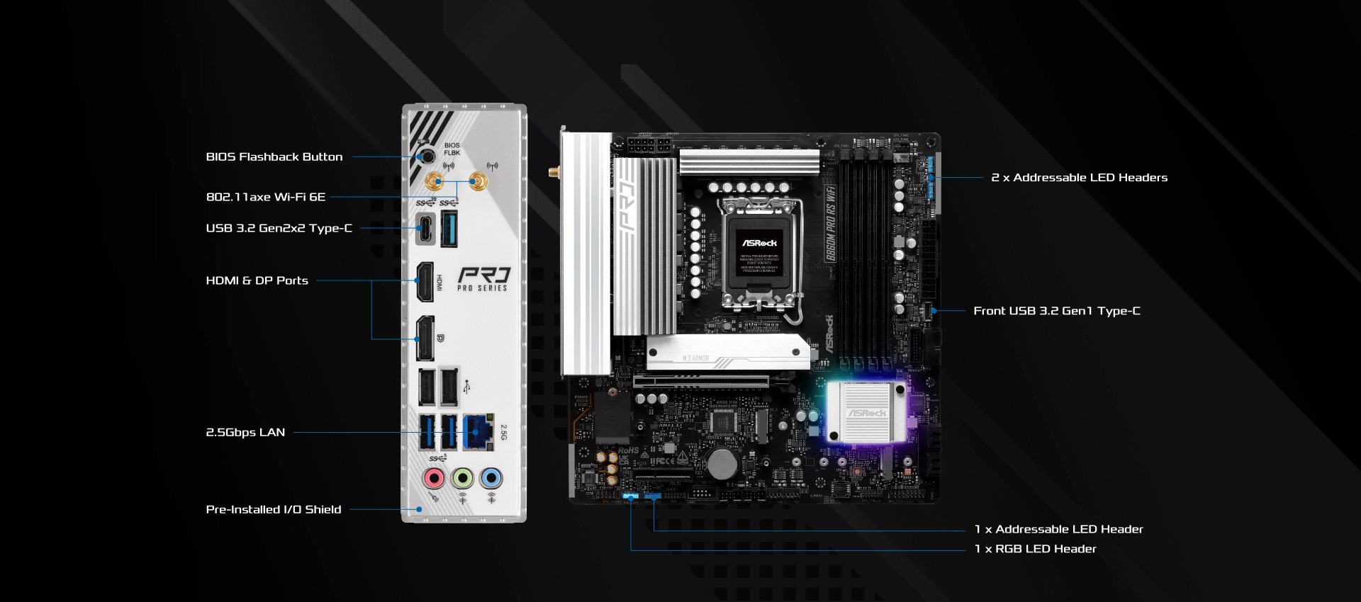 MB ASR B860M PRO RS WIFI