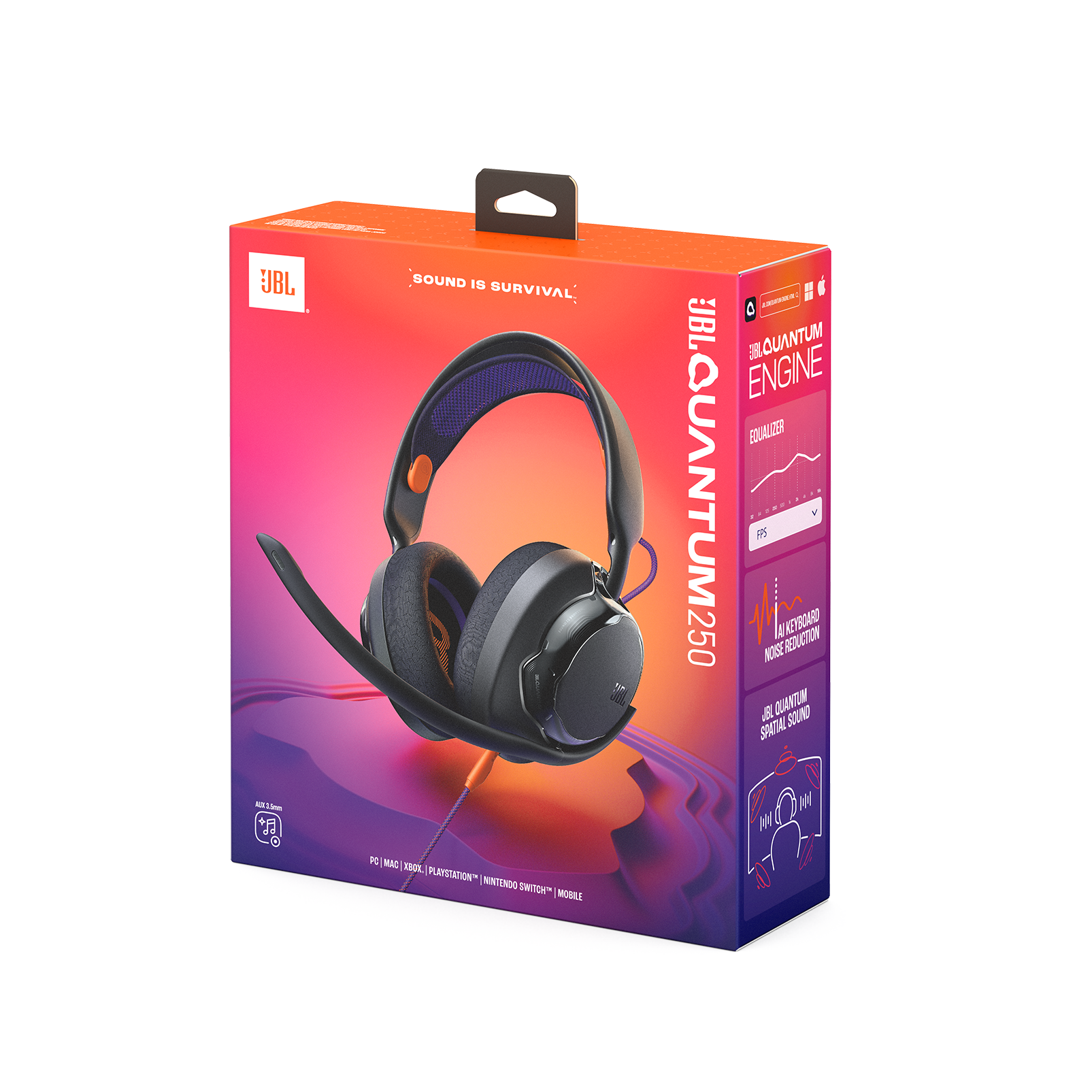 JBL Quantum 250 - Black - Wired multiplatform gaming headset - Detailshot 15 image number 6