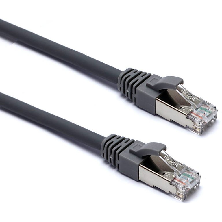 מגשר מסוכך EXCEL CAT6A צבע אפור באורך 5
