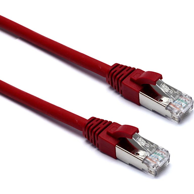 מגשר מסוכך EXCEL CAT6A צבע אדום באורך 3