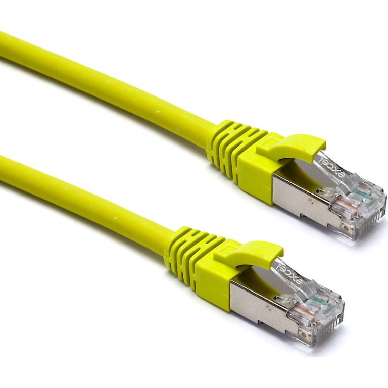 מגשר מסוכך EXCEL CAT6A צבע צהוב באורך 5