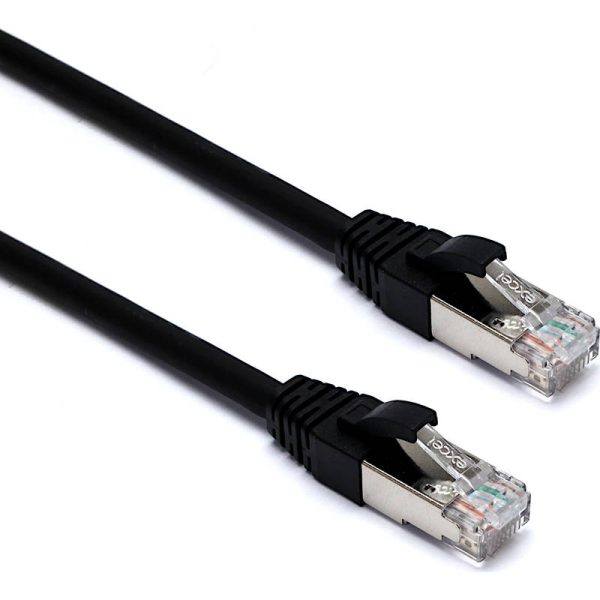 מגשר מסוכך EXCEL CAT6A צבע שחור באורך 5