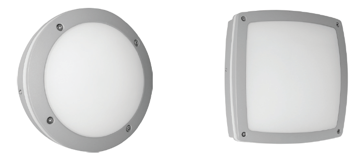 צמוד קיר אלומיניום IP65 להתקנה חיצונית דגם LUNA