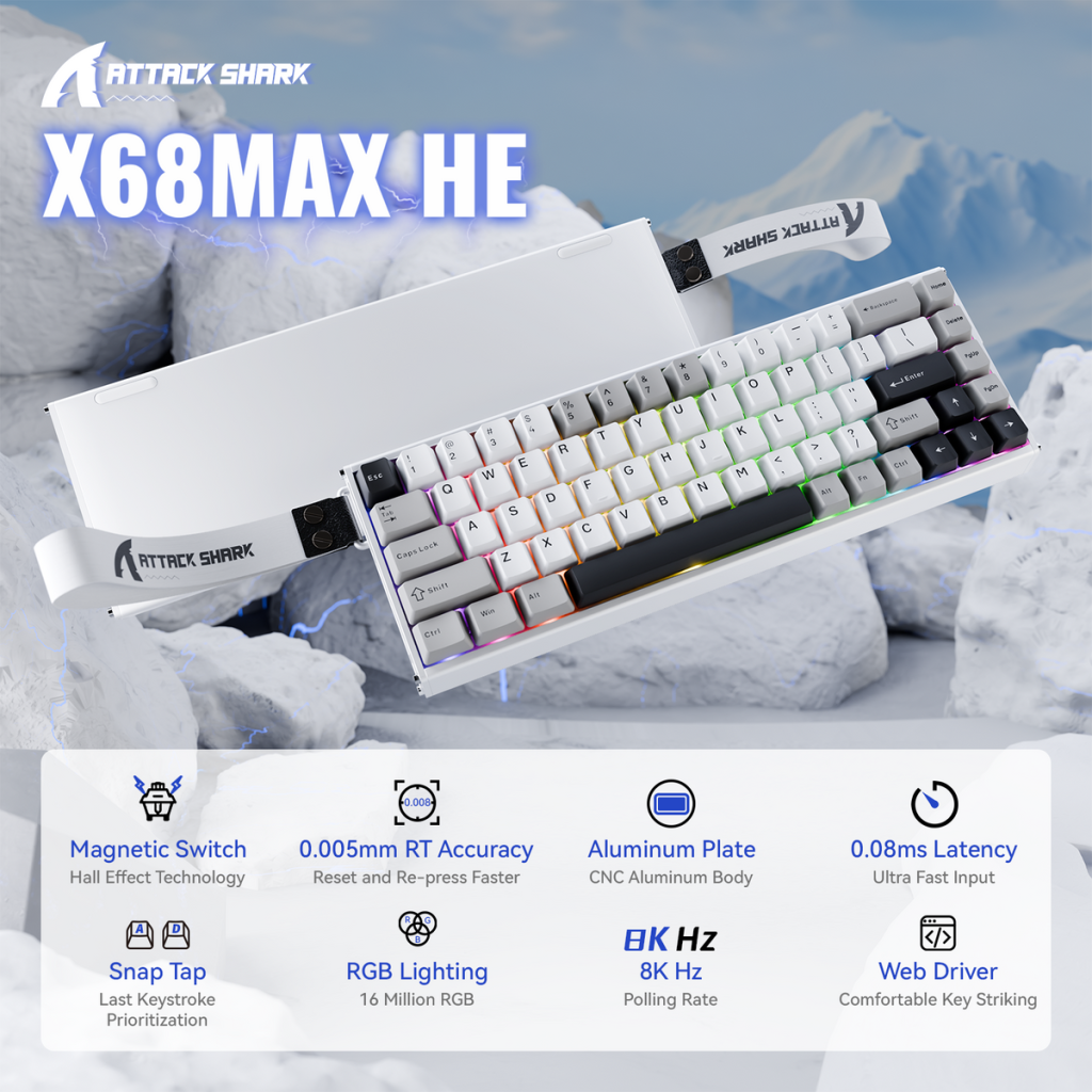 X68 MAX מבית ATTACK SHARK – תמונת מוצר 2