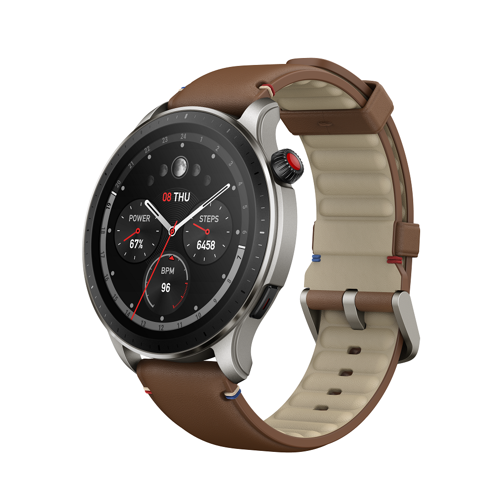 שעון חכם Amazfit דגם GTR 4 צבע Brown Leather - תמונה נוספת