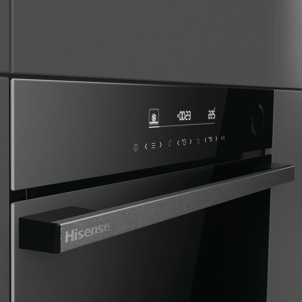 תנור בנוי טאצ' Hisense בגימור זכוכית שחורה דגם BSA66346PBGWIFI - תמונה נוספת