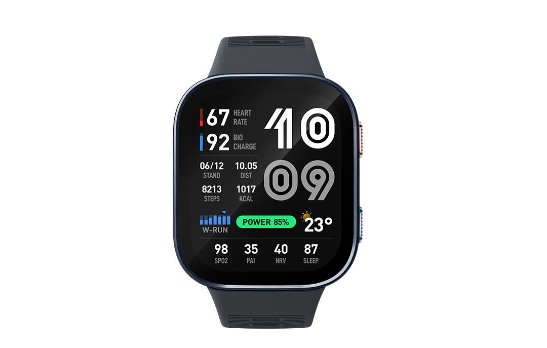 שעון חכם אלגנטי דגם Amazfit BIP MAX בצבע Carbon Gray