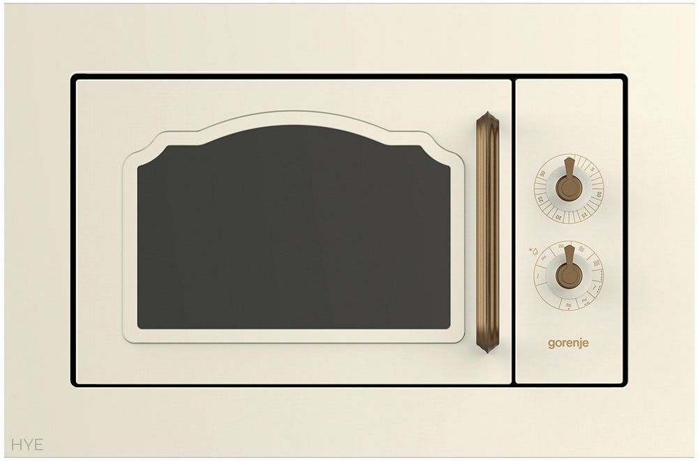 מיקרוגל gorenje אינטגרלי משולב גריל 23 ליטר בצבע שנהב דגם BM235CLI