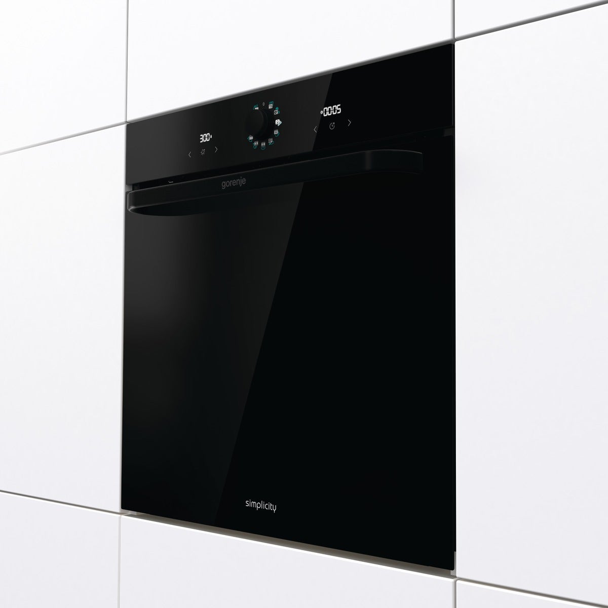 תנור בנוי gorenje בגימור זכוכית שחורה 77 ליטר דגם BOS6737SYB - תמונה נוספת