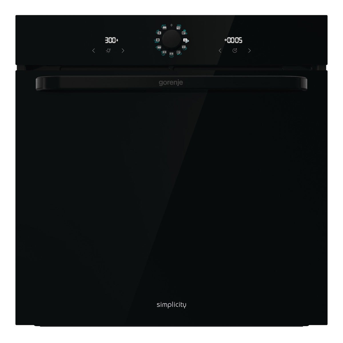 תנור בנוי gorenje בגימור זכוכית שחורה 77 ליטר דגם BOS6737SYB