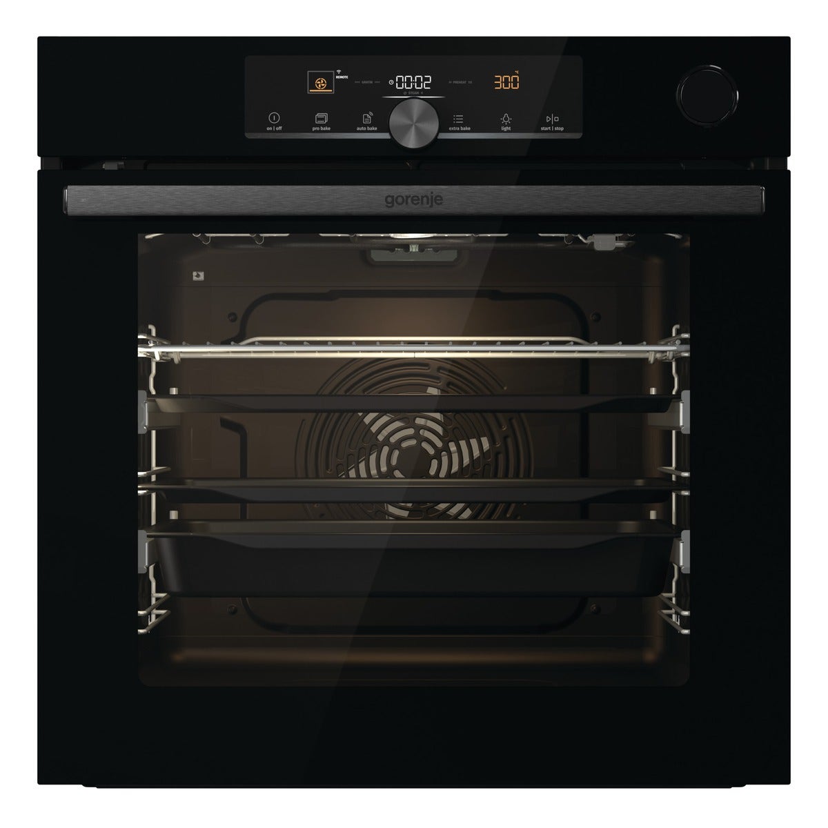 תנור בנוי gorenje בגימור זכוכית שחורה דגם BPSA6747A08BG