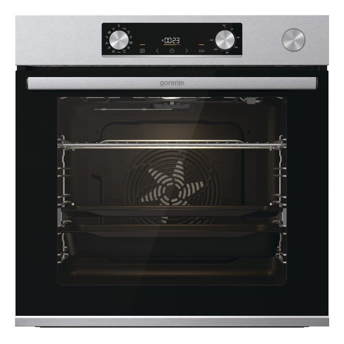 תנור בנוי gorenje בגימור נירוסטה בנפח 77 ליטר דגם BSA6737E15X