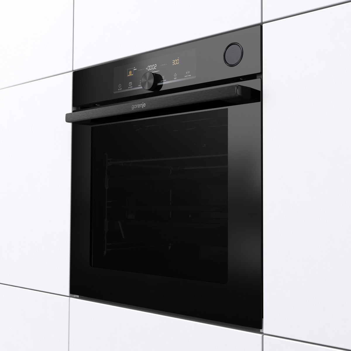 תנור בנוי gorenje בגימור זכוכית שחורה דגם BSA6747A04BG - תמונה נוספת
