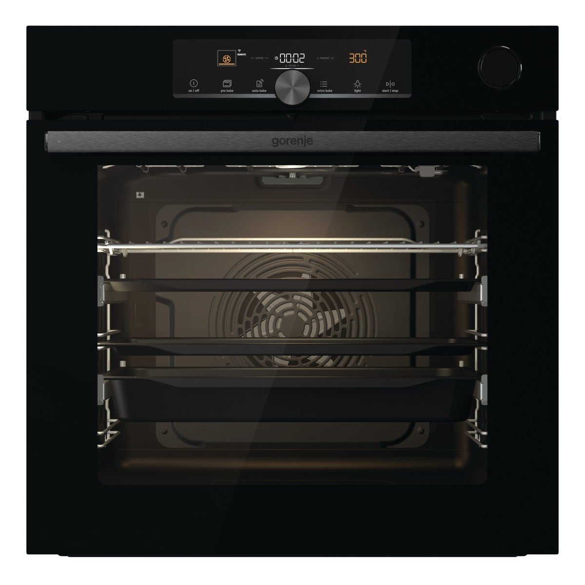 תנור בנוי gorenje בגימור זכוכית שחורה דגם BSA6747A04BG