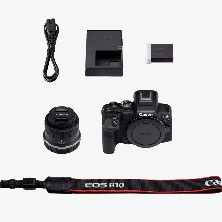 מצלמת מירורלס Canon R10 + RF-S 18-45 STM