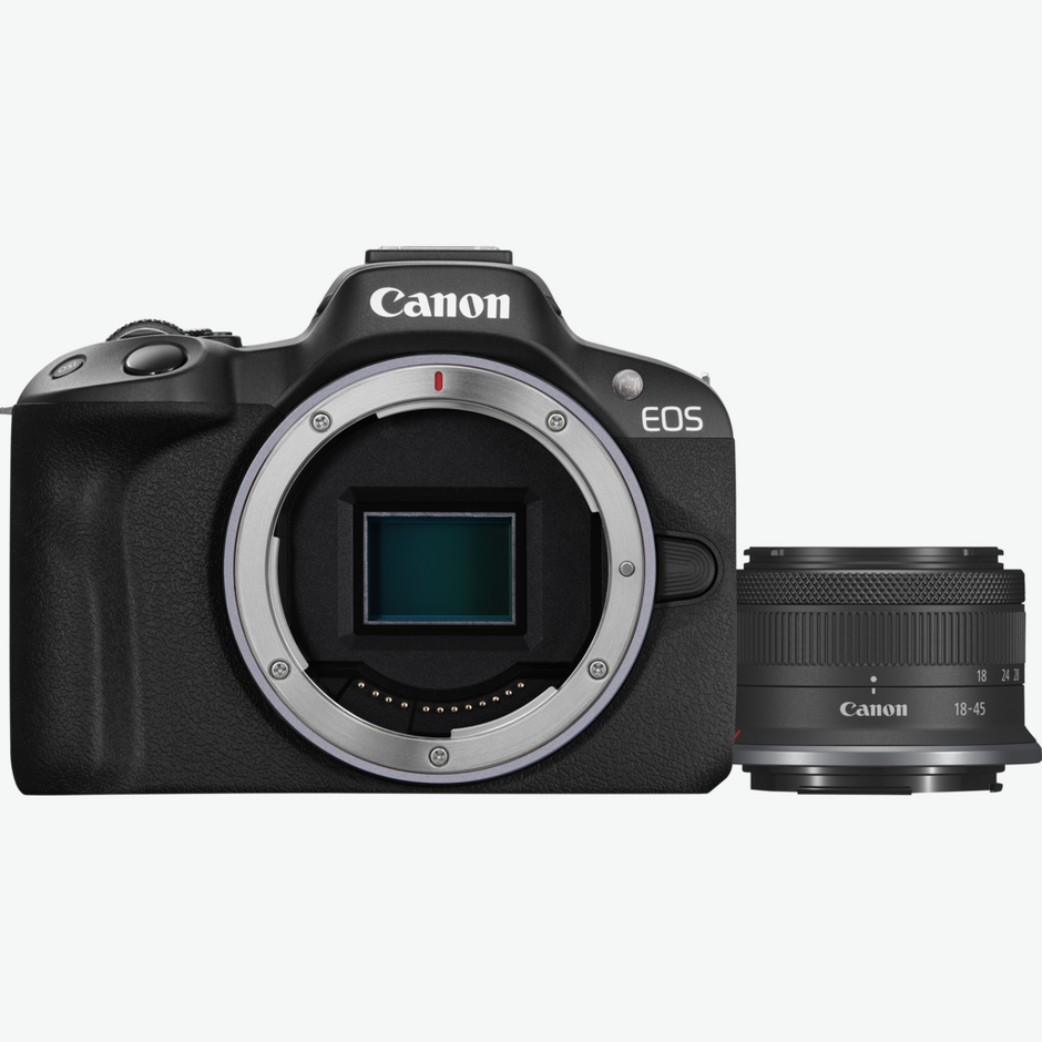 מצלמת מירורלס Canon R50 BK + RF-S 18-45 S Creator
