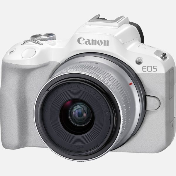 מצלמת מירורלס Canon R50 WH + RF-S 18-45 S
