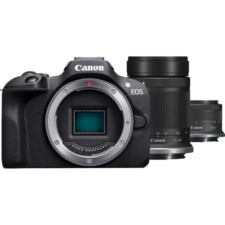 מצלמת מירורלס Canon R100 + RF 18-45 + RF 55-210