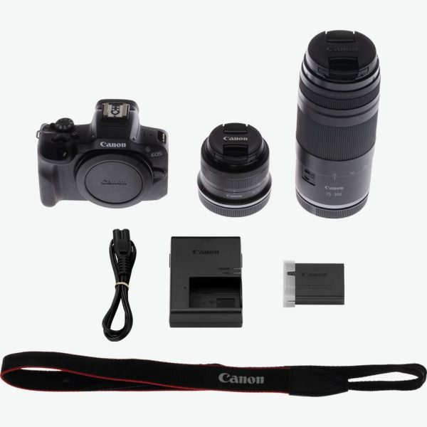 מצלמת מירורלס Canon R100 + RF-S 18-45 + RF 75-300