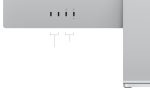 חיבורי Thunderbolt ו-USB-C במסך Apple Studio Display