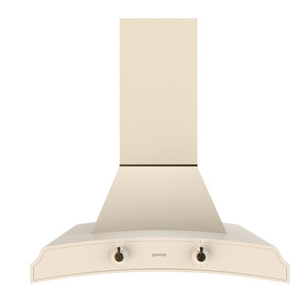 קולט אדים צמוד קיר gorenje בסגנון רטרו בצבע שמנת דגם DK63MCLI