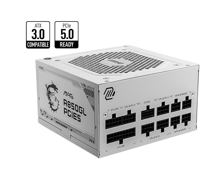 MSI MAG A850GL PCIE5 WHITE 80 GOLD