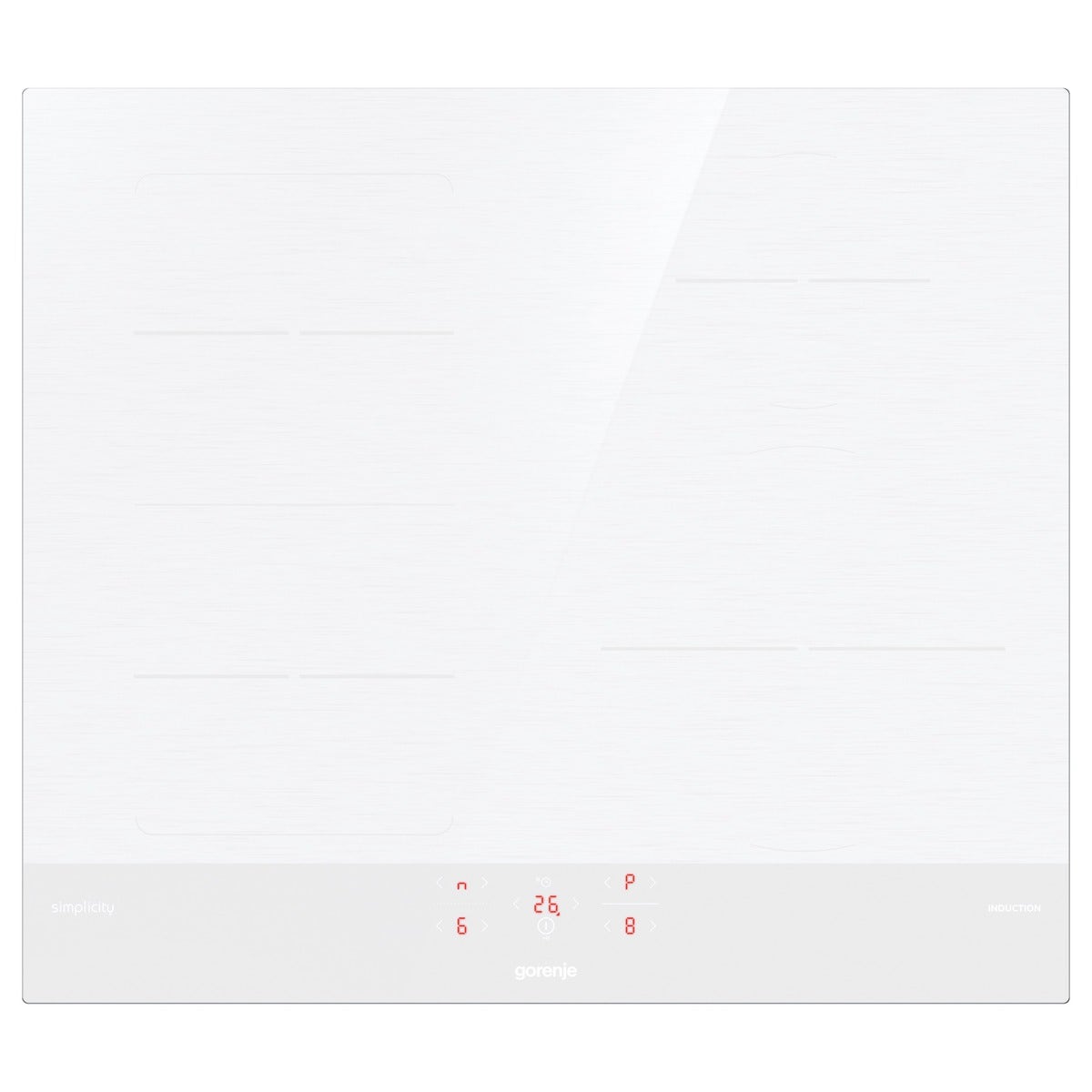 כיריים אינדוקציה gorenje זכוכית לבנה דגם GI6421SYW