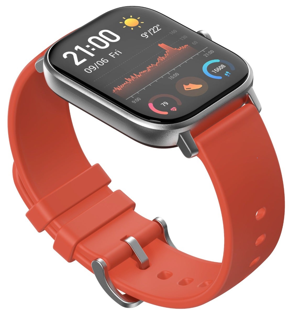 שעון חכם Amazfit דגם GTS צבע Vernillion Orange - תמונה נוספת