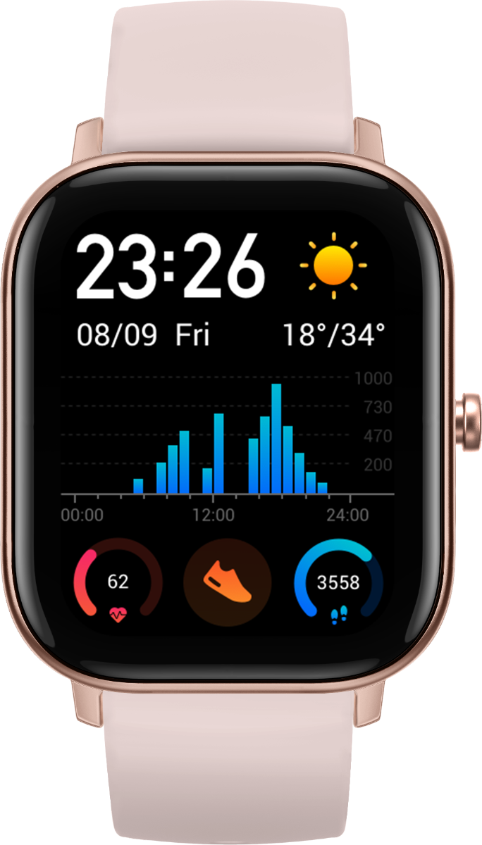 שעון חכם Amazfit דגם GTS צבע Rose Pink