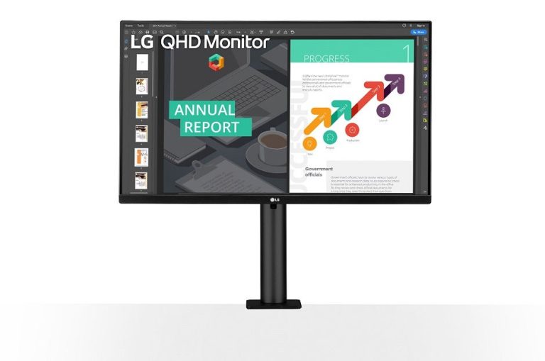 מסך מחשב מקצועי "27 QHD Ergo עם פאנל IPS וחיבור USB Type-C™ תוצרת LG דגם: 27QN880-B - תמונה נוספת